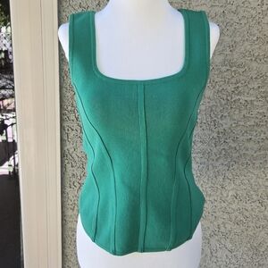 Bailey 44 Textured Crop Green Tank